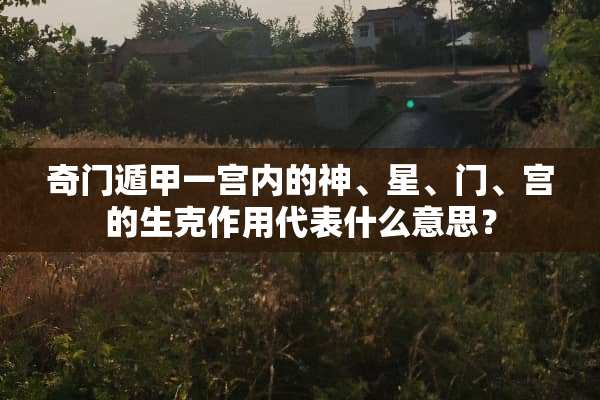 奇门遁甲一宫内的神、星、门、宫的生克作用代表什么意思？