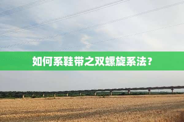 如何系鞋带之双螺旋系法？