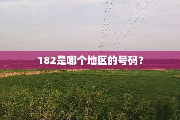 182是哪个地区的号码？