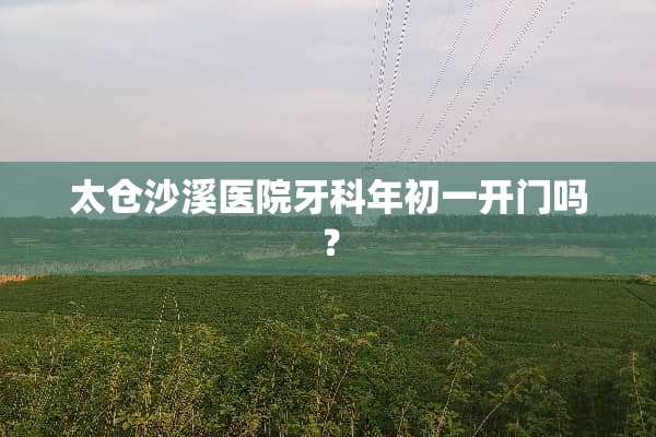 太仓沙溪医院牙科年初一开门吗？