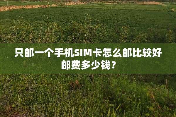 只邮一个手机SIM卡怎么邮比较好邮费多少钱？