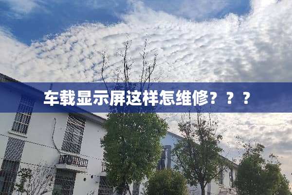 车载显示屏这样怎维修？？？