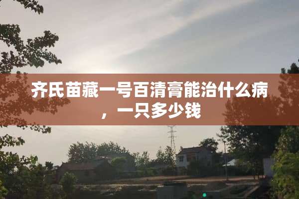 齐氏苗藏一号百清膏能治什么病，一只多少钱
