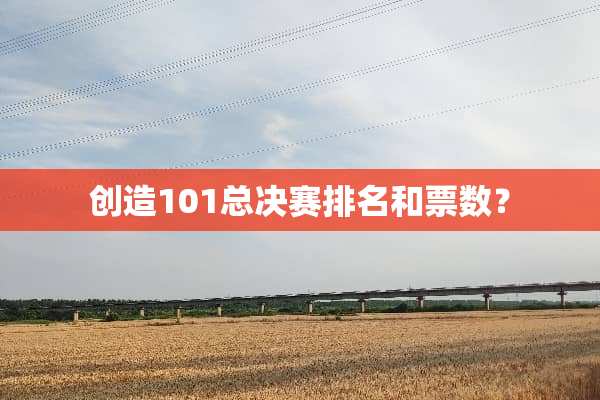 创造101总决赛排名和票数？