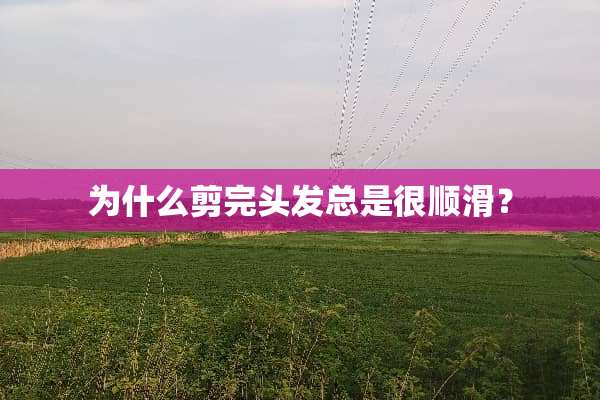 为什么剪完头发总是很顺滑？