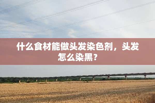 什么食材能做头发染色剂，头发怎么染黑？