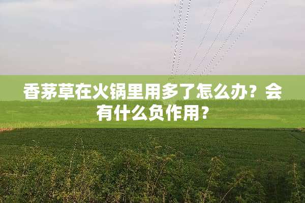 香茅草在火锅里用多了怎么办？会有什么负作用？