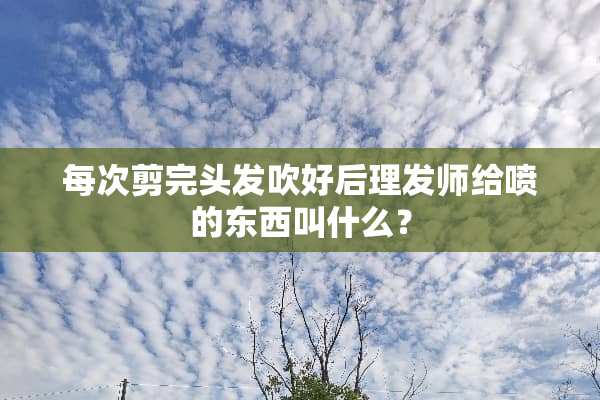 每次剪完头发吹好后理发师给喷的东西叫什么？
