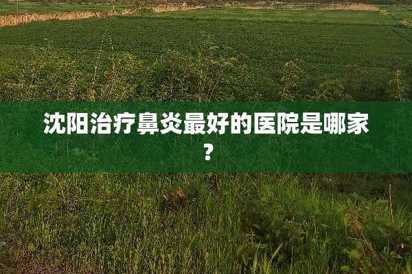 沈阳治疗鼻炎最好的医院是哪家？