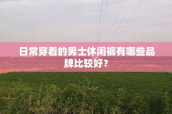 日常穿着的男士休闲裤有哪些品牌比较好？