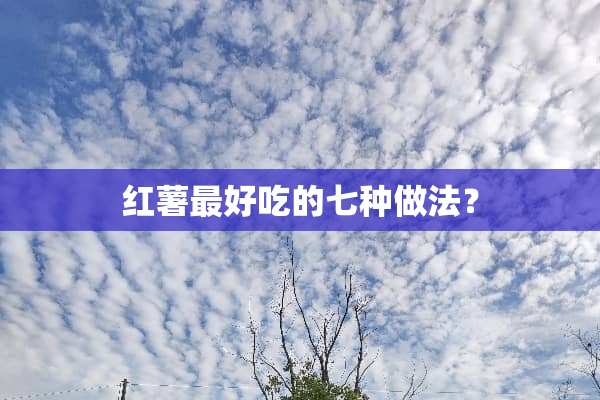 红薯最好吃的七种做法？