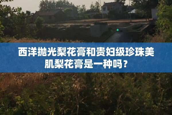 西洋抛光梨花膏和贵妇级珍珠美肌梨花膏是一种吗？