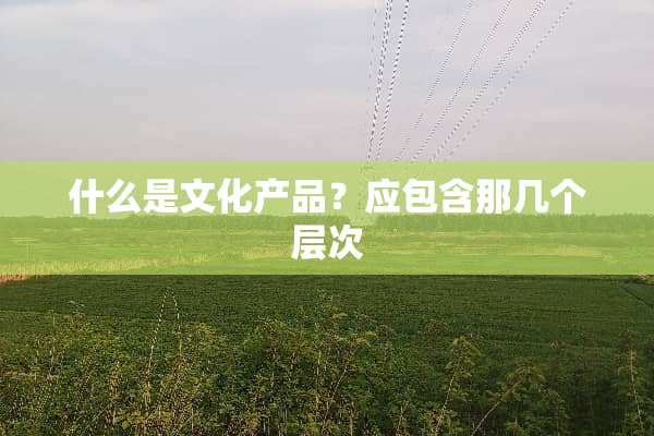 什么是文化产品？应包含那几个层次