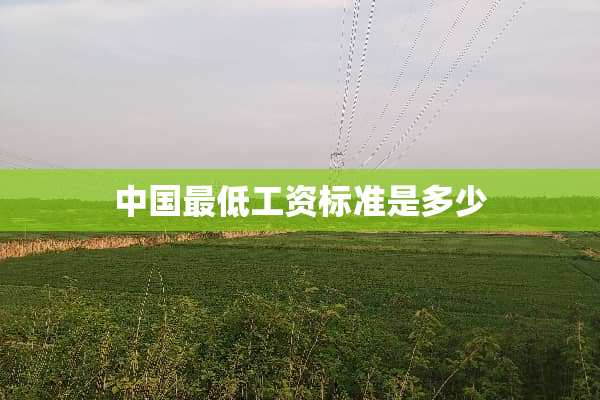 中国最低工资标准是多少