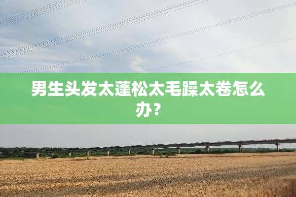 男生头发太蓬松太毛躁太卷怎么办？