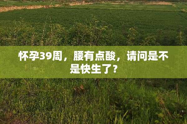 怀孕39周，腰有点酸，请问是不是快生了？