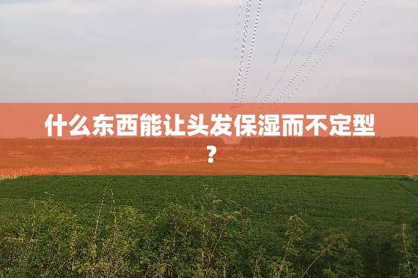 什么东西能让头发保湿而不定型？