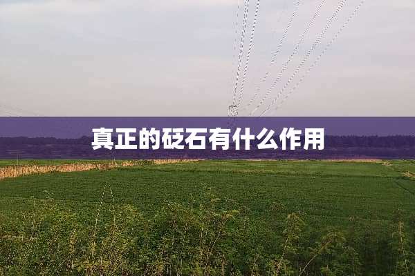 真正的砭石有什么作用