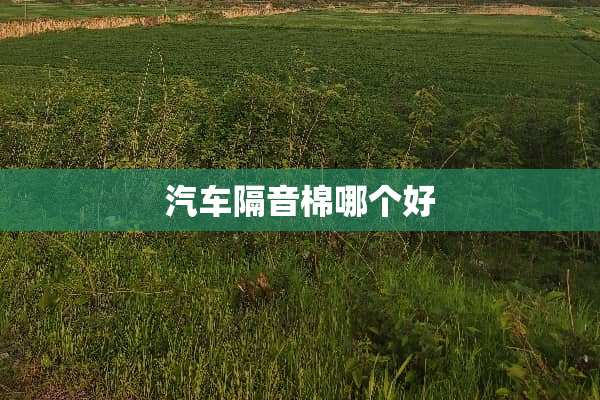 汽车隔音棉哪个好