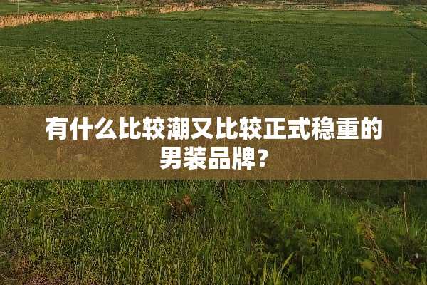 有什么比较潮又比较正式稳重的男装品牌？