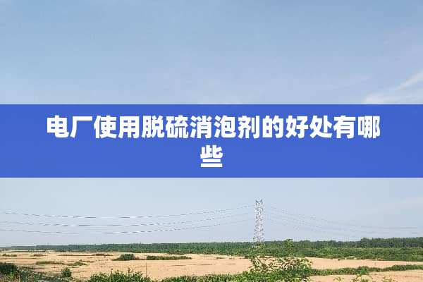 电厂使用脱硫消泡剂的好处有哪些