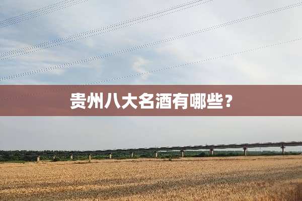 贵州八大名酒有哪些？