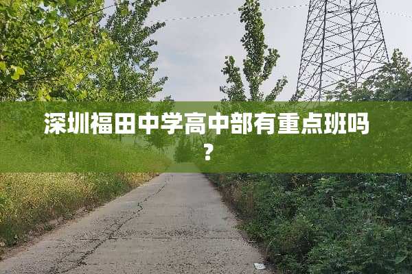 深圳福田中学高中部有重点班吗？