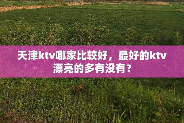 天津ktv哪家比较好，最好的ktv漂亮的多有没有？