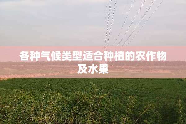 各种气候类型适合种植的农作物及水果