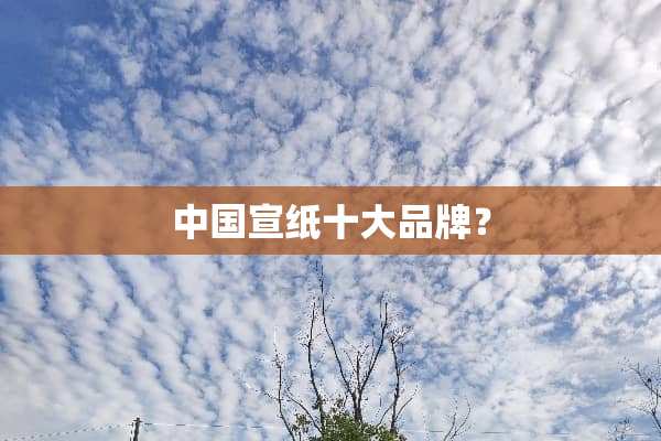 中国宣纸十大品牌？