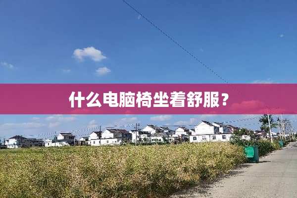 什么电脑椅坐着舒服？