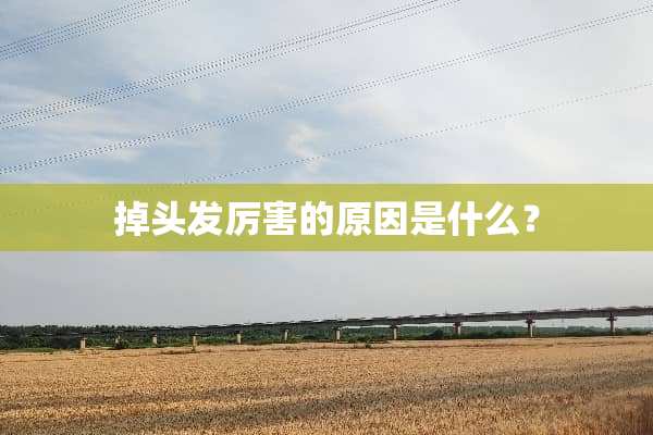 掉头发厉害的原因是什么？