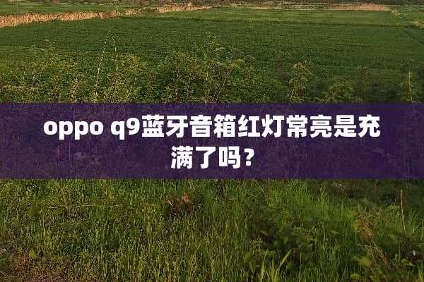 oppo q9蓝牙音箱红灯常亮是充满了吗？