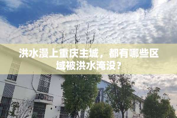 洪水漫上重庆主城，都有哪些区域被洪水淹没？