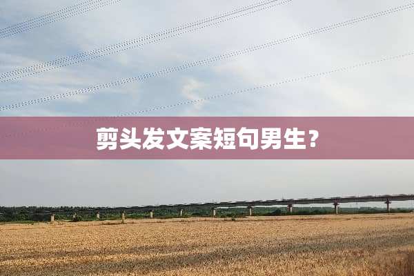 剪头发文案短句男生？