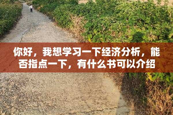 你好，我想学习一下经济分析，能否指点一下，有什么书可以介绍的吗？