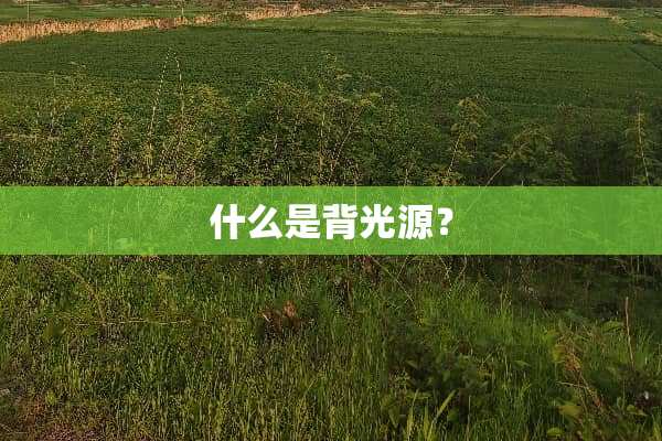 什么是背光源？