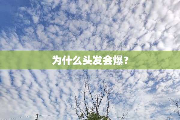 为什么头发会爆？