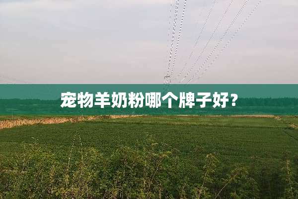 宠物羊奶粉哪个牌子好？