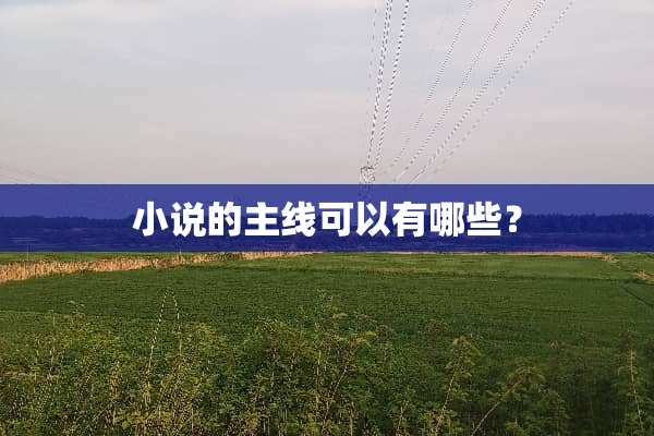 小说的主线可以有哪些？