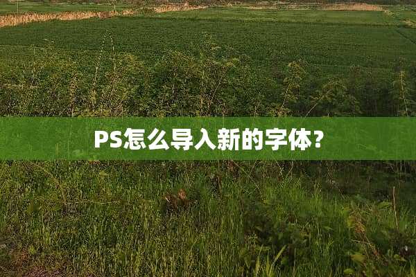 PS怎么导入新的字体？