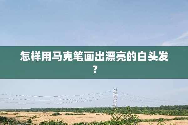 怎样用马克笔画出漂亮的白头发？