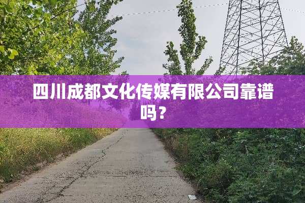 四川成都文化传媒有限公司靠谱吗？