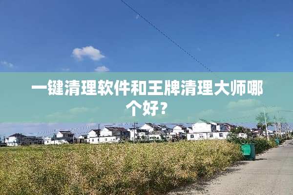 一键清理软件和王牌清理大师哪个好？