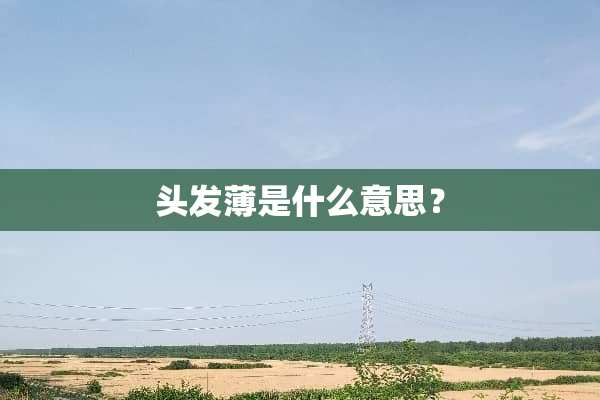 头发薄是什么意思？