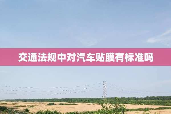 交通法规中对汽车贴膜有标准吗