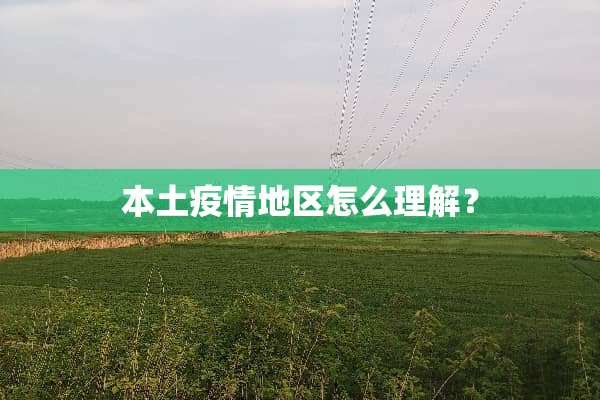 本土疫情地区怎么理解？