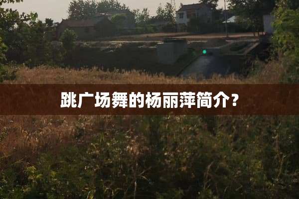 跳广场舞的杨丽萍简介？