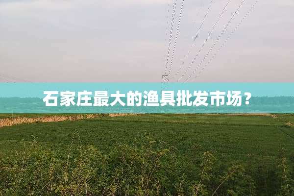 石家庄最大的渔具批发市场？