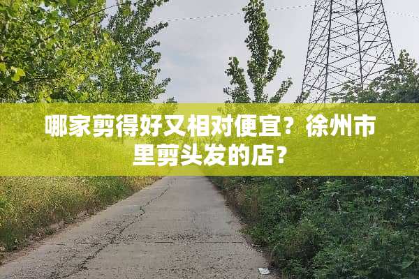 哪家剪得好又相对便宜？徐州市里剪头发的店？